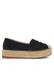 DeeZee Espadryle LE601-66 Czarny. Czarne espadryle DeeZee, bez wzorów, z materiału, bez obcasa. Za 139.99 zł.