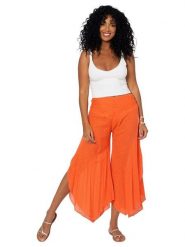 Aller Simplement Spodnie w kolorze pomarańczowym rozmiar: 34/36. Pomarańczowe spodnie materiałowe Aller Simplement, bez wzorów, z bawełny. Za 78.99 zł.