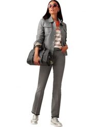 Heine Dżinsy - Slim fit - w kolorze szarym rozmiar: 48. Szare jeansy Heine, z aplikacjami, klasyczne. Za 109.78 zł.