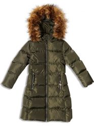 HULABALU Parka "Queens" w kolorze khaki rozmiar: 158/164. Brązowe płaszcze HULABALU, z aplikacjami, bez kaptura. Za 254.74 zł.