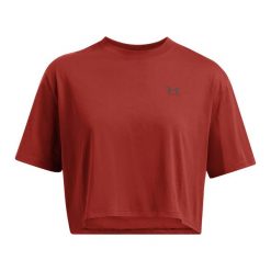 Koszulka damska Under Armour Boxy Crop Logo. Białe t-shirty sportowe Under Armour, l, bez wzorów, bez ramiączek. Za 69.99 zł.