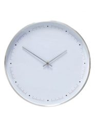 Hübsch Zegar ścienny "Time" w kolorze białym - Ø 40 cm rozmiar: onesize. Białe zegarki Hübsch, metalowe. Za 159.95 zł.