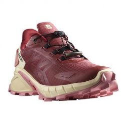 Buty do biegania damskie Salomon Supercross 4 Gtx. Czerwone buty do biegania Salomon, bez wzorów, z materiału, bez zapięcia, do biegania. Za 659.00 zł.