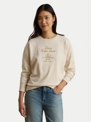 LAUREN RALPH LAUREN Bluza 200P13944002 Kremowy Regular Fit. Białe bluzy Lauren Ralph Lauren, xs, bez wzorów, z bawełny, bez kaptura. Za 859.99 zł.