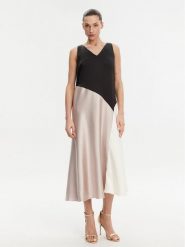 DKNY Sukienka koktajlowa DD4K6D69 Kolorowy Regular Fit. Sukienki DKNY, bez wzorów, z syntetyku, wizytowe, bez kołnierzyka, bez ramiączek. Za 409.99 zł.