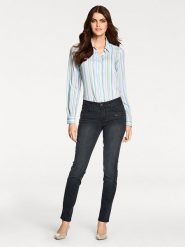 Heine Dżinsy - Slim fit - w kolorze czarnym rozmiar: W18. Czarne jeansy Heine, bez wzorów, klasyczne. Za 74.99 zł.