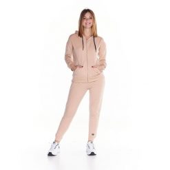 Bluza wygodna z kaptur na czas wolny na co dzień. Brązowe bluzy LEONE 1947 APPAREL, bez wzorów, z bawełny, sportowe, bez ramiączek, bez kaptura. W wyprzedaży za 234.67 zł.