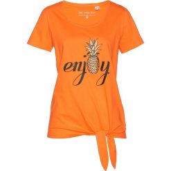 T-shirt z przewiązaniem bonprix pomarańczowo-czarno-złoty. T-shirty marki 4f. Za 24.99 zł.