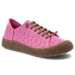 Półbuty damskie Revini, ze skóry naturalnej licowej ażurowa cholewka sznurowanie wygodna podeszwa casual, różowe, 1301-1. Czerwone półbuty wsuwane Ravini, w ażurowe wzory, ze skóry, casualowe, bez obcasa. Za 309.00 zł.