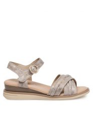 Lasocki Sandały WB-MARLENA-06 Beżowy. Brązowe sandały Lasocki, bez wzorów, ze skóry, bez obcasa, na koturnie, bez zapięcia. Za 169.99 zł.