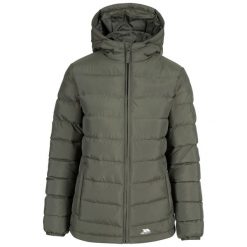 Elegancka Kurtka Damska. Szare kurtki Trespass, xl, bez wzorów, z materiału, eleganckie, z kapturem. Za 188.99 zł.
