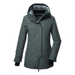 Parka dla kobiet Killtec KOW 93. Szare płaszcze Killtec, m, bez wzorów, z materiału, z kapturem. Za 596.65 zł.