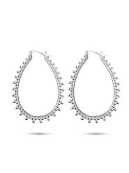 Nomad Srebrne kolczyki-kreole rozmiar: onesize. Szare kolczyki Nomad, srebrne. Za 191.88 zł.