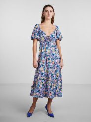 YAS Sukienka 26029641 Niebieski Regular Fit. Niebieskie sukienki YAS, na co dzień, xl, bez wzorów, bez kołnierzyka, bez ramiączek, proste. Za 229.99 zł.
