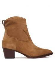 LAUREN RALPH LAUREN Botki 802974389002 Brązowy. Brązowe botki Lauren Ralph Lauren, bez wzorów, bez obcasa, na słupku, bez zapięcia. Za 1,199.00 zł.