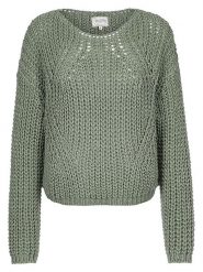 Herrlicher Sweter "Coviny" w kolorze zielonym rozmiar: XL. Zielone swetry Herrlicher, xl, bez wzorów, ze splotem, bez ramiączek. Za 173.99 zł.