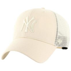 Czapka z daszkiem dla dorosłych MLB New York Yankees Branson Cap. Brązowe czapki z daszkiem 47 Brand, bez wzorów, z bawełny, sportowe. Za 146.66 zł.