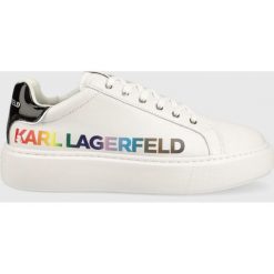 Karl Lagerfeld sneakersy MAXI KUP KL62226.01M kolor biały. Białe buty sportowe lifestyle KARL LAGERFELD, bez wzorów, z gumy, sportowe, z okrągłym noskiem, bez zapięcia. W wyprzedaży za 539.99 zł.