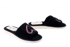 METEOR 044 Zuza czarny/róż, kapcie damskie. Czarne kapcie Meteor, bez wzorów. Za 44.99 zł.