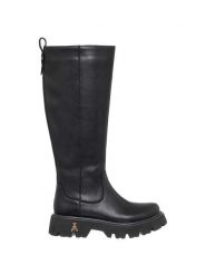 Patrizia Pepe Skórzane kozaki w kolorze czarnym rozmiar: 41. Czarne kozaki Patrizia Pepe, na zimę, bez wzorów, bez obcasa, bez zapięcia. Za 491.99 zł.