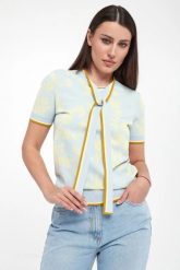 Sweter damski z wiązaniem ELISABETTA FRANCHI. Swetry Elisabetta Franchi, bez wzorów, bez ramiączek. W wyprzedaży za 1,343.20 zł.