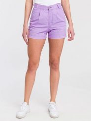 Cross Jeans Szorty w kolorze fioletowym rozmiar: W32. Różowe szorty Cross Jeans, z aplikacjami, z jeansu. Za 88.23 zł.