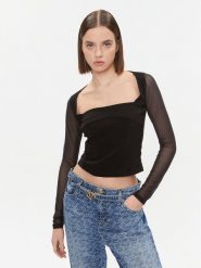 Pinko Bluzka Soul 102564 A1EG Czarny Regular Fit. Czarne bluzki Pinko, s, bez wzorów, z syntetyku, bez kołnierzyka, bez ramiączek. Za 1,239.00 zł.