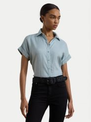 LAUREN RALPH LAUREN Koszula 200699152054 Błękitny Relaxed Fit. Niebieskie koszule Lauren Ralph Lauren, m, bez wzorów, ze lnu, bez kołnierzyka, bez ramiączek. Za 539.99 zł.