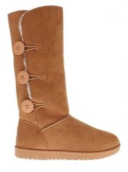 Blackfield Kozaki zimowe "Flocon" w kolorze jasnobrązowym rozmiar: 37. Brązowe kozaki Blackfield, na zimę, z aplikacjami, z materiału, eleganckie, bez obcasa, bez zapięcia. Za 152.26 zł.