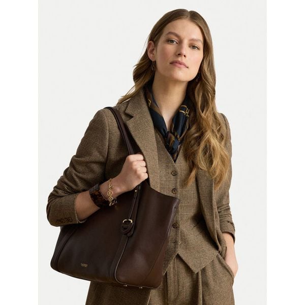 Torebka LAUREN RALPH LAUREN. Brązowe shopper bag Lauren Ralph Lauren, bez wzorów, bez dodatków. Za 2,199.00 zł.