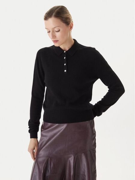 KAOS Sweter RI1KT019 Czarny Regular Fit. Czarne swetry KAOS, m, bez wzorów, z wełny, bez ramiączek. Za 589.99 zł.