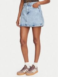 Adidas Spódnica jeansowa KQ6487 Niebieski jasny Regular Fit. Niebieskie spódnice adidas, bez wzorów, z bawełny. Za 279.99 zł.