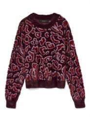 Vero Moda Sweter w kolorze bordowym rozmiar: XS. Czerwone swetry Vero Moda, xs, bez wzorów, bez ramiączek. Za 96.60 zł.