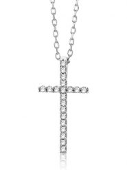 Revoni Złoty naszyjnik z diamentową zawieszką - dł. 45 cm rozmiar: onesize. Szare naszyjniki Revoni, z materiału, z diamentem, złote. Za 2,057.99 zł.