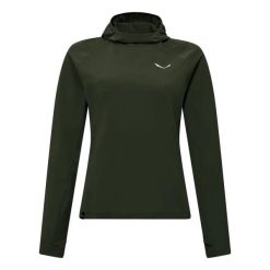 Damska bluza dresowa Salewa Puez Sun. Zielone bluzy z kapturem Salewa, na lato, s, bez wzorów, z dresówki, bez kaptura, trekkingowe. Za 321.99 zł.