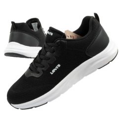 Buty sportowe damskie Levi's Hudson. Czarne buty treningowe Levi's, bez wzorów, z materiału, bez zapięcia, trekkingowe. Za 179.00 zł.