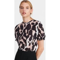 Bluzka z motywem zwierzęcym - Brązowy. Brązowe bluzki Reserved, l, bez wzorów, bez kołnierzyka, bez ramiączek. Za 69.99 zł.