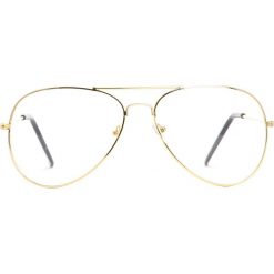 Złote Okulary Zerówki Jade. Okulary przeciwsłoneczne marki Kazar. Za 14.99 zł.