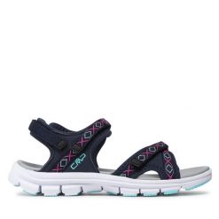 Sandały CMP. Niebieskie sandały CMP, bez wzorów, sportowe, bez obcasa, bez zapięcia. Za 139.99 zł.