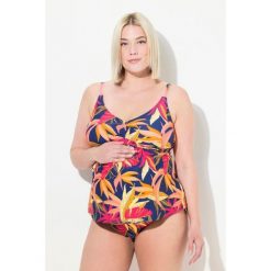 Damskie Tankini Bellieva leśny wzór bez miękkich miseczek z recyklingu. Niebieskie bikini Ulla Popken, bez wzorów, z elastanu. Za 294.99 zł.