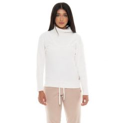 Leone 1947 Warm Touch Damen Rollkragen-Bluza zimowa ze Strickeinsätzen. Białe bluzy LEONE 1947 APPAREL, na zimę, bez wzorów, z elastanu, bez kaptura, na fitness i siłownię. W wyprzedaży za 169.09 zł.