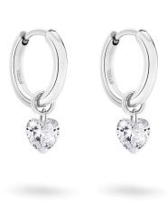 Tamaris Kolczyki-kreole z cyrkoniami rozmiar: onesize. Szare kolczyki Tamaris, z cyrkonią, ze stali. Za 109.26 zł.