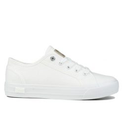 Buty damskie trampki sportowe Lee AVA C WOMEN LOW. Białe trampki Lee, bez wzorów, z jeansu, biznesowe, przed kostkę, bez zapięcia. Za 119.00 zł.