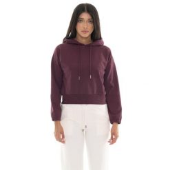 Bluza zimowa Leone 1947 Never Without Damen, Halsausschnitt, Reißverschluss. Czerwone bluzy LEONE 1947 APPAREL, na zimę, bez wzorów, z bawełny, sportowe, bez ramiączek, bez kaptura. W wyprzedaży za 162.09 zł.