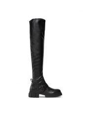 Tommy Hilfiger Muszkieterki Stretch Monochromatic Longboot FW0FW07611 Czarny. Czarne kozaki Tommy Hilfiger, bez wzorów, ze skóry, bez obcasa, na płaskiej podeszwie, bez zapięcia. Za 1,309.00 zł.