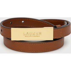Lauren Ralph Lauren pasek skórzany 412873090002 damski kolor brązowy. Brązowe paski Lauren Ralph Lauren, bez wzorów. Za 369.99 zł.