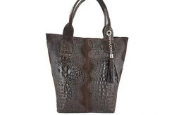 Worek skórzany BARBERINI'S c. brązowy 375/7-11. Brązowe shopper bag Barberinis, bez wzorów, ze skóry, biznesowe, zamszowe, bez dodatków. Za 219.99 zł.