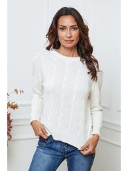 So Cachemire Sweter "Kirem" w kolorze kremowym rozmiar: XL. Brązowe swetry So Cachemire, xl, bez wzorów, z kaszmiru, bez ramiączek. Za 236.61 zł.