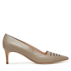 Szpilki Pollini. Brązowe szpilki Pollini, bez wzorów, bez obcasa, na szpilce, bez zapięcia. Za 1,739.00 zł.
