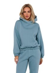 Made of emotion Bluza w kolorze błękitnym rozmiar: XXL/3XL. Niebieskie bluzy Made Of Emotion, xl, bez wzorów, bez ramiączek, z kapturem. Za 131.74 zł.
